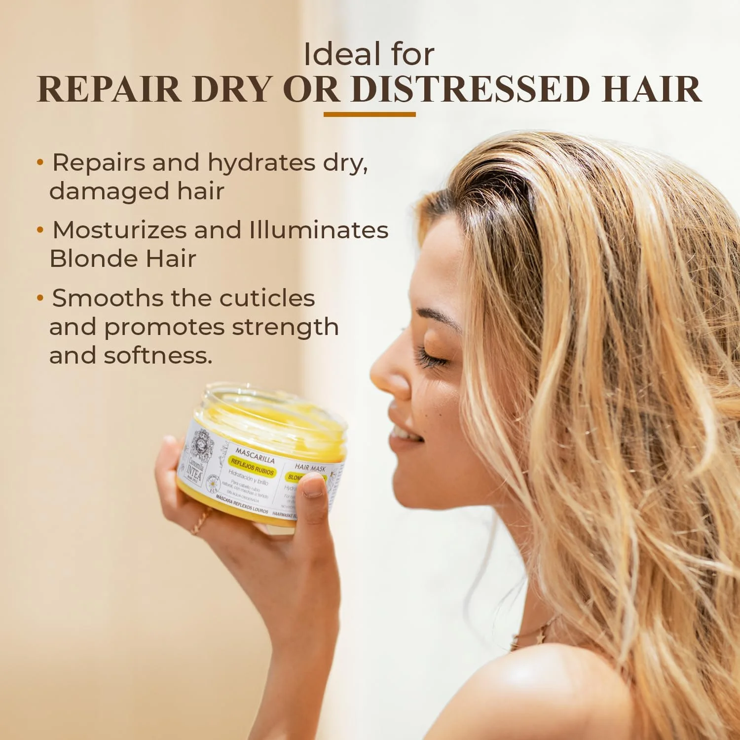 ماسک مو بابونه اینتیا - ماسک هایلایت بلوند - آبرسان و مغذی موهای بلوند - 250 میلی لیتر ماسک مو بابونه اینتیا - ماسک هایلایت بلوند - آبرسان و مغذی موهای بلوند - 250 میلی لیتر