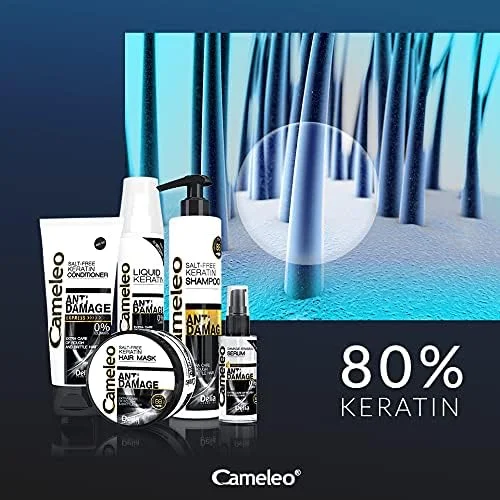 کرم موی کراتین Cameleo - ماسک کراتین برای موهای به شدت آسیب دیده - ترمیم کننده، مغذی، مرطوب کننده و درمان کننده موهای شکننده و خشک - کراتین بیومیمتیک و روغن آرگان - محافظت حرارتی - 200 میلی لیتر کرم موی کراتین Cameleo - ماسک کراتین برای موهای به شدت آسیب دیده - ترمیم کننده، مغذی، مرطوب کننده و درمان کننده موهای شکننده و خشک - کراتین بیومیمتیک و روغن آرگان - محافظت حرارتی - 200 میلی لیتر