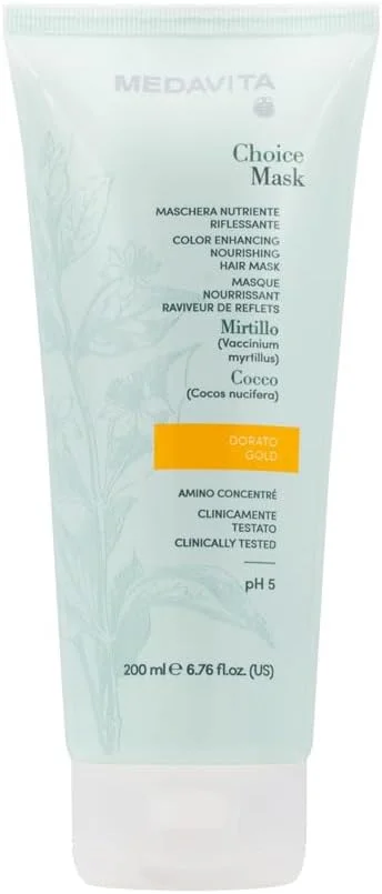 ماسک موی مغذی و تقویت کننده رنگ مو طلایی مداویتا 200 میلی لیتر ماسک موی مغذی و تقویت کننده رنگ مو طلایی مداویتا 200 میلی لیتر