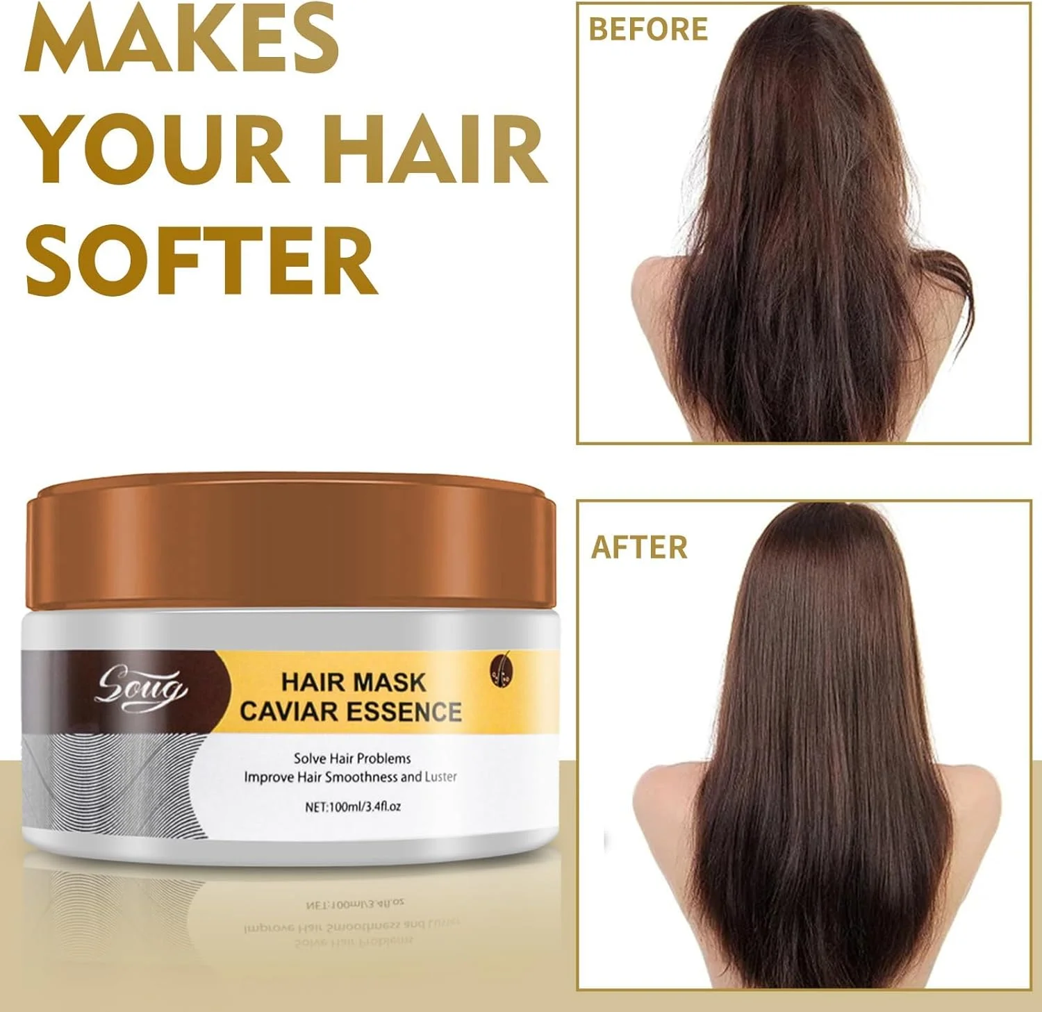 ماسک مو کلاژن، ماسک مو آبرسان، کلاژن روغن آرگان، ماسک کراتین نرم کننده عمیق، برای موهای خشک، موهای آسیب دیده، موهای مجعد یا صاف نازک (100 میلی لیتر) ماسک مو کلاژن، ماسک مو آبرسان، کلاژن روغن آرگان، ماسک کراتین نرم کننده عمیق، برای موهای خشک، موهای آسیب دیده، موهای مجعد یا صاف نازک (100 میلی لیتر)