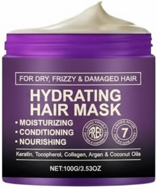 ماسک مو کلاژن، درمان کراتینه برای موهای خشک و آسیب دیده، مرطوب کننده و مراقبت از مو، تغذیه عمیق و صاف کننده، حاوی روغن آرگان، 100 گرم