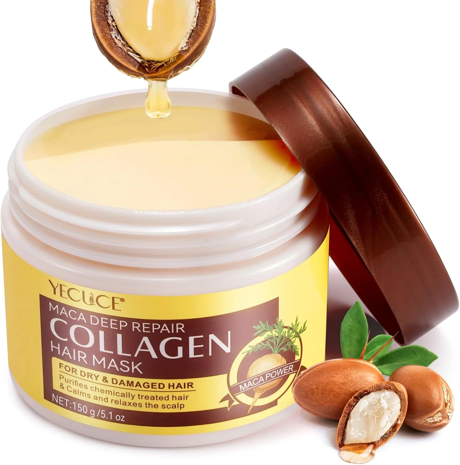ماسک مو ترمیم کننده و نرم کننده عمیق کلاژن - مراقبت از موی کلاژن مغذی، مرطوب کننده و آبرسان عمیق برای موهای خشک/آسیب دیده/رنگ شده - نرم کننده موی مغذی طبیعی