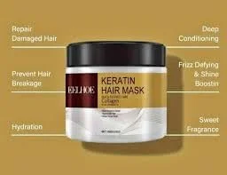 ماسک کلاژن و کراتین 100 گرمی النفیس برای موهای آسیب دیده، درمان کراتینه، نرم کننده عمیق ترمیم کننده برای موهای خشک، ماسک مرطوب کننده طبیعی ویتامین E با روغن آرگان برای انواع مو ماسک کلاژن و کراتین 100 گرمی النفیس برای موهای آسیب دیده، درمان کراتینه، نرم کننده عمیق ترمیم کننده برای موهای خشک، ماسک مرطوب کننده طبیعی ویتامین E با روغن آرگان برای انواع مو