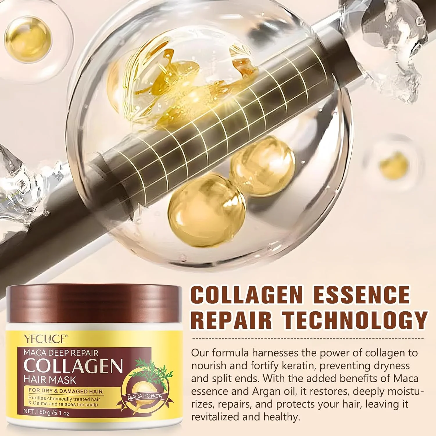 ماسک مو ترمیم کننده و نرم کننده عمیق کلاژن - مراقبت از موی کلاژن مغذی، مرطوب کننده و آبرسان عمیق برای موهای خشک/آسیب دیده/رنگ شده - نرم کننده موی مغذی طبیعی ماسک مو ترمیم کننده و نرم کننده عمیق کلاژن - مراقبت از موی کلاژن مغذی، مرطوب کننده و آبرسان عمیق برای موهای خشک/آسیب دیده/رنگ شده - نرم کننده موی مغذی طبیعی