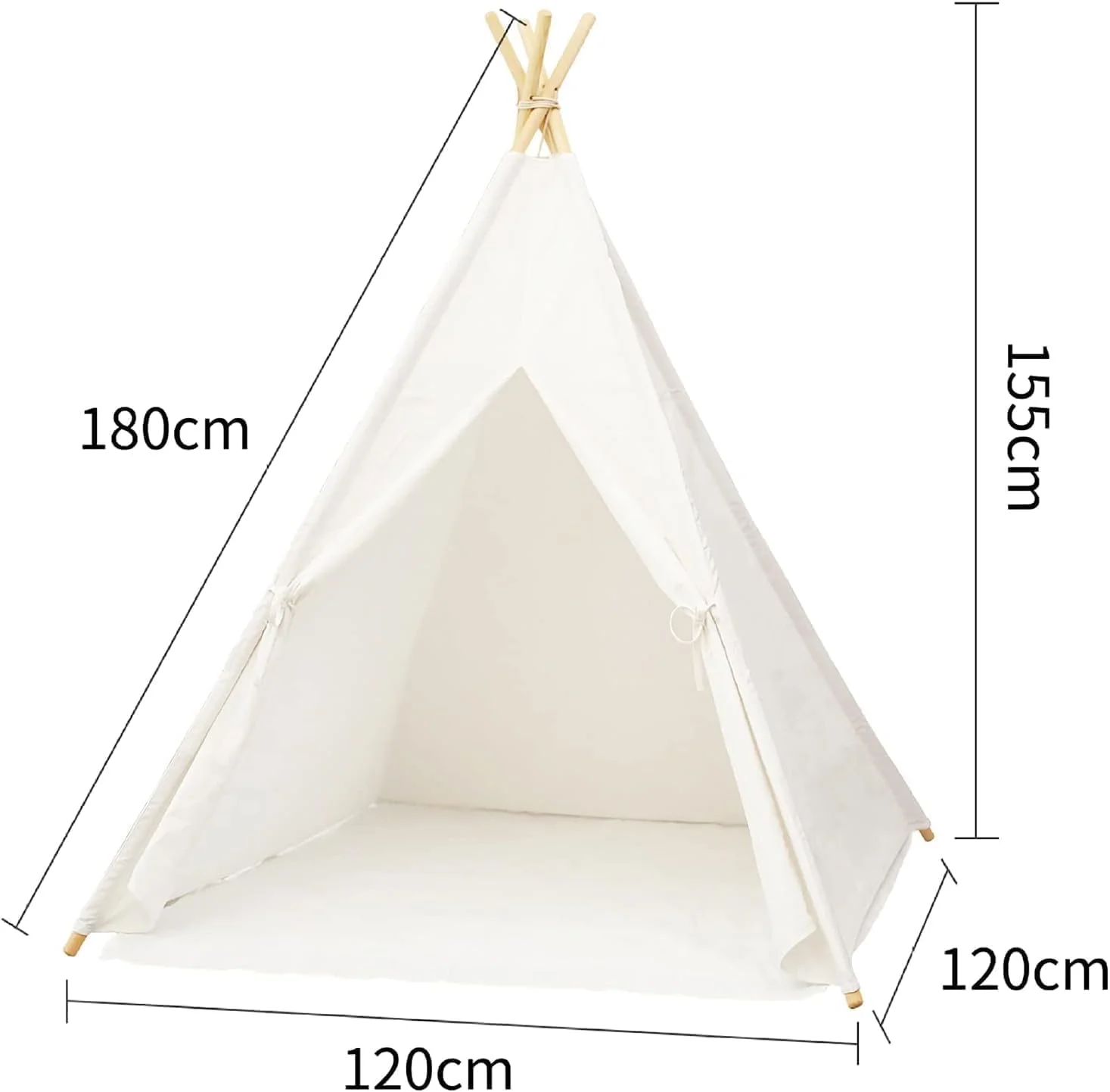 چادر تیپی کودکانه با میله های چوبی، چادر بازی کودکانه برای دختران و پسران، چادر بازی خانه ای از جنس بوم پنبه ای طبیعی برای کودکان مناسب فضای داخلی توسط واندر بلو چادر تیپی کودکانه با میله های چوبی، چادر بازی کودکانه برای دختران و پسران، چادر بازی خانه ای از جنس بوم پنبه ای طبیعی برای کودکان مناسب فضای داخلی توسط واندر بلو