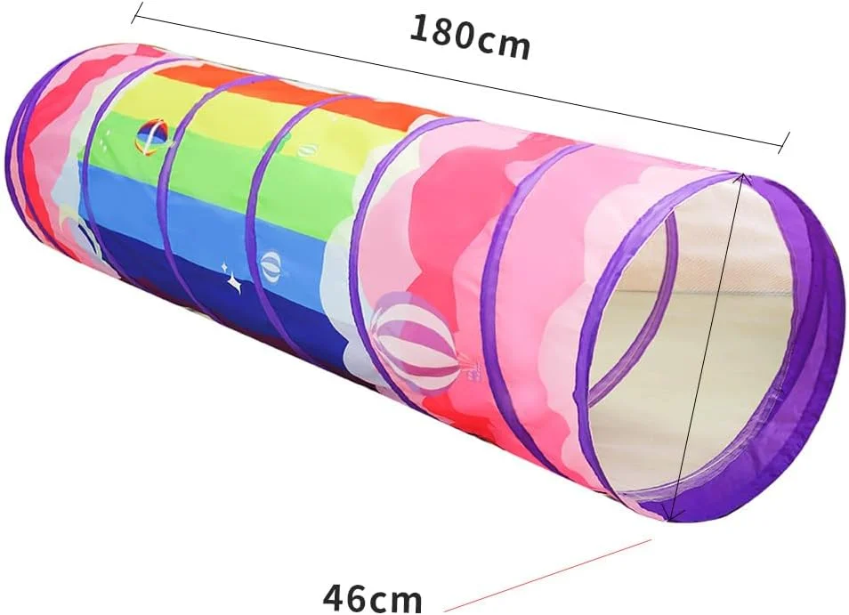 چادر بازی تونلی کودک TAESTAR، چادر پاپ آپ کودک، مناسب برای خزیدن و بازی نوزاد و کودک، قابل استفاده در فضای داخلی و خارجی (رنگین کمان) چادر بازی تونلی کودک TAESTAR، چادر پاپ آپ کودک، مناسب برای خزیدن و بازی نوزاد و کودک، قابل استفاده در فضای داخلی و خارجی (رنگین کمان)
