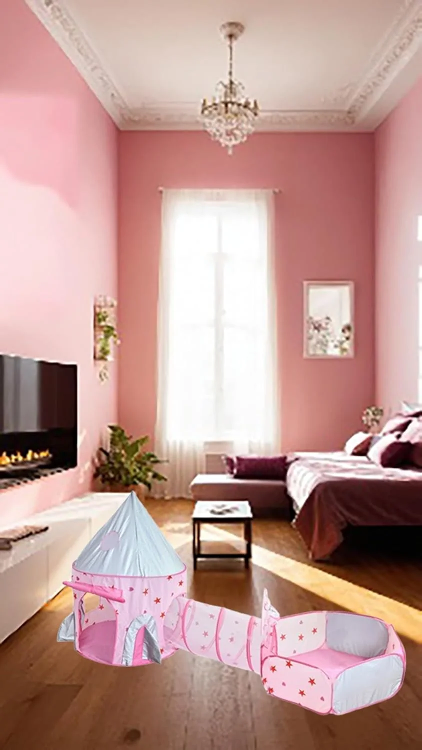 چادر بازی کودک سوییت سون® با تونل، استخر توپ و حلقه بسکتبال - خانه بازی 3 در 1 برای سرگرمی در فضای داخلی و خارجی چادر بازی کودک سوییت سون® با تونل، استخر توپ و حلقه بسکتبال - خانه بازی 3 در 1 برای سرگرمی در فضای داخلی و خارجی