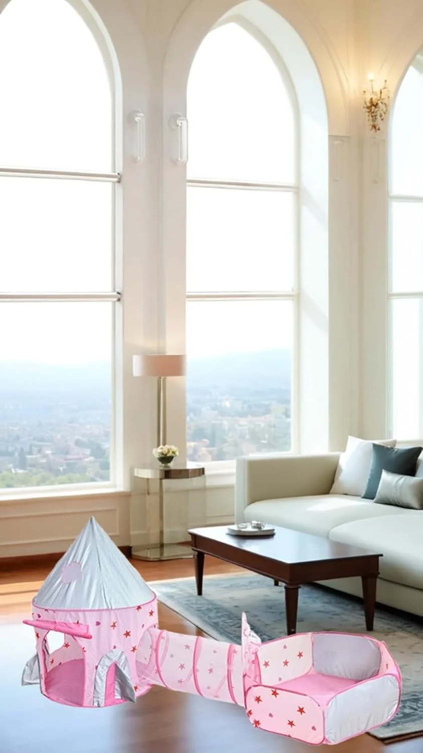 چادر بازی کودک سوییت سون® با تونل، استخر توپ و حلقه بسکتبال - خانه بازی 3 در 1 برای سرگرمی در فضای داخلی و خارجی چادر بازی کودک سوییت سون® با تونل، استخر توپ و حلقه بسکتبال - خانه بازی 3 در 1 برای سرگرمی در فضای داخلی و خارجی