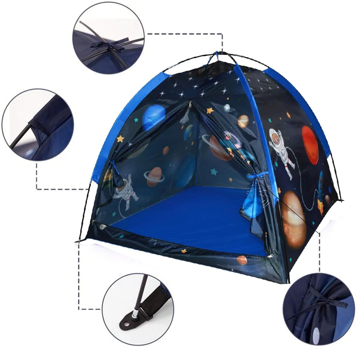 چادر بازی گنبدی کهکشانی برای کودکان، خانه بازی دنیای فضایی با بالای توری، 119x119x99 سانتی متر، چادر داخلی و خارجی، نصب آسان با کیف حمل، هدیه برای پسران و دختران چادر بازی گنبدی کهکشانی برای کودکان، خانه بازی دنیای فضایی با بالای توری، 119x119x99 سانتی متر، چادر داخلی و خارجی، نصب آسان با کیف حمل، هدیه برای پسران و دختران