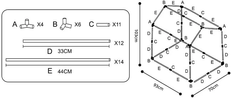 چادر بازی کودکانه TAPIT با طرح باغ وحش/فروشگاه آبنبات، خانه بازی خیالی با قابلیت تاشو، مناسب برای اتاق بازی، بازی، مهمانی، هدیه تولد، اسباب بازی برای پسران و دختران (A01-باغ وحش)