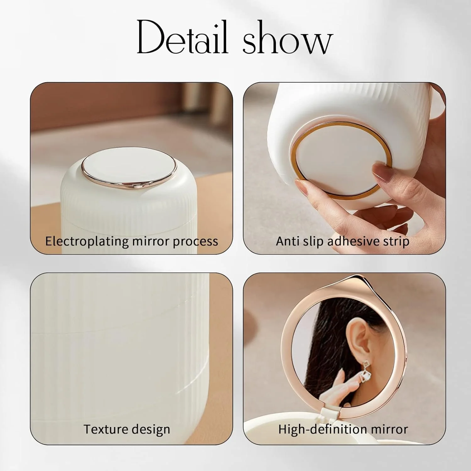 جعبه جواهرات چرخشی اکسفور، سازمان دهنده جواهرات 4 لایه، سینی نگهداری لوازم جانبی جواهرات با درب، چرخش 360 درجه با آینه، جعبه جواهرات برای کش مو، گوشواره، انگشتر و دستبند گردنبند جعبه جواهرات چرخشی اکسفور، سازمان دهنده جواهرات 4 لایه، سینی نگهداری لوازم جانبی جواهرات با درب، چرخش 360 درجه با آینه، جعبه جواهرات برای کش مو، گوشواره، انگشتر و دستبند گردنبند