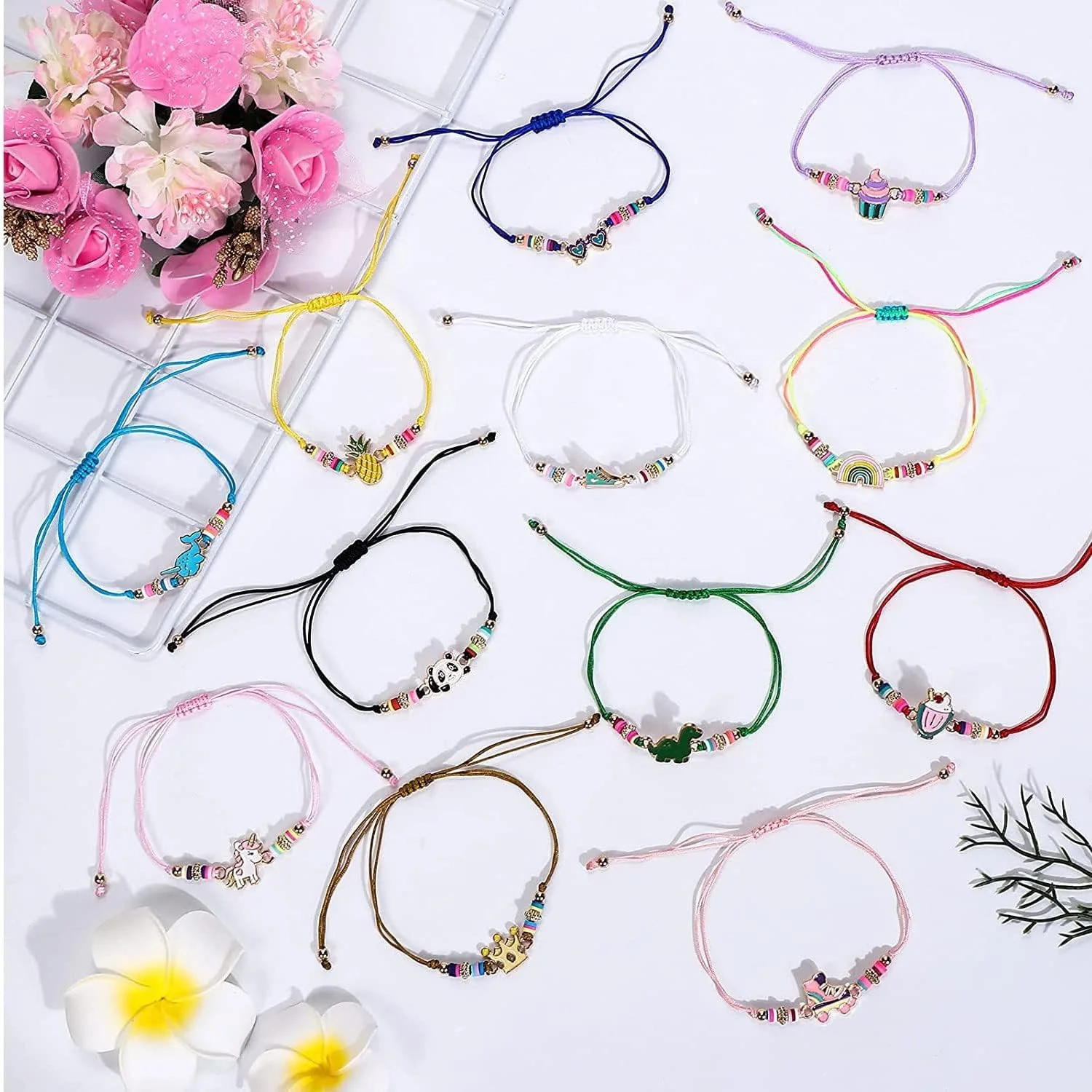 ست دستبند موج سواری Excefore زنانه 12 تکه، دستبند بافت چند رنگ قابل تنظیم، جواهرات مد ساحلی تابستانی، دستبند دوستی تک شاخ، حیوانات و آناناس برای دختران و زنان ست دستبند موج سواری Excefore زنانه 12 تکه، دستبند بافت چند رنگ قابل تنظیم، جواهرات مد ساحلی تابستانی، دستبند دوستی تک شاخ، حیوانات و آناناس برای دختران و زنان