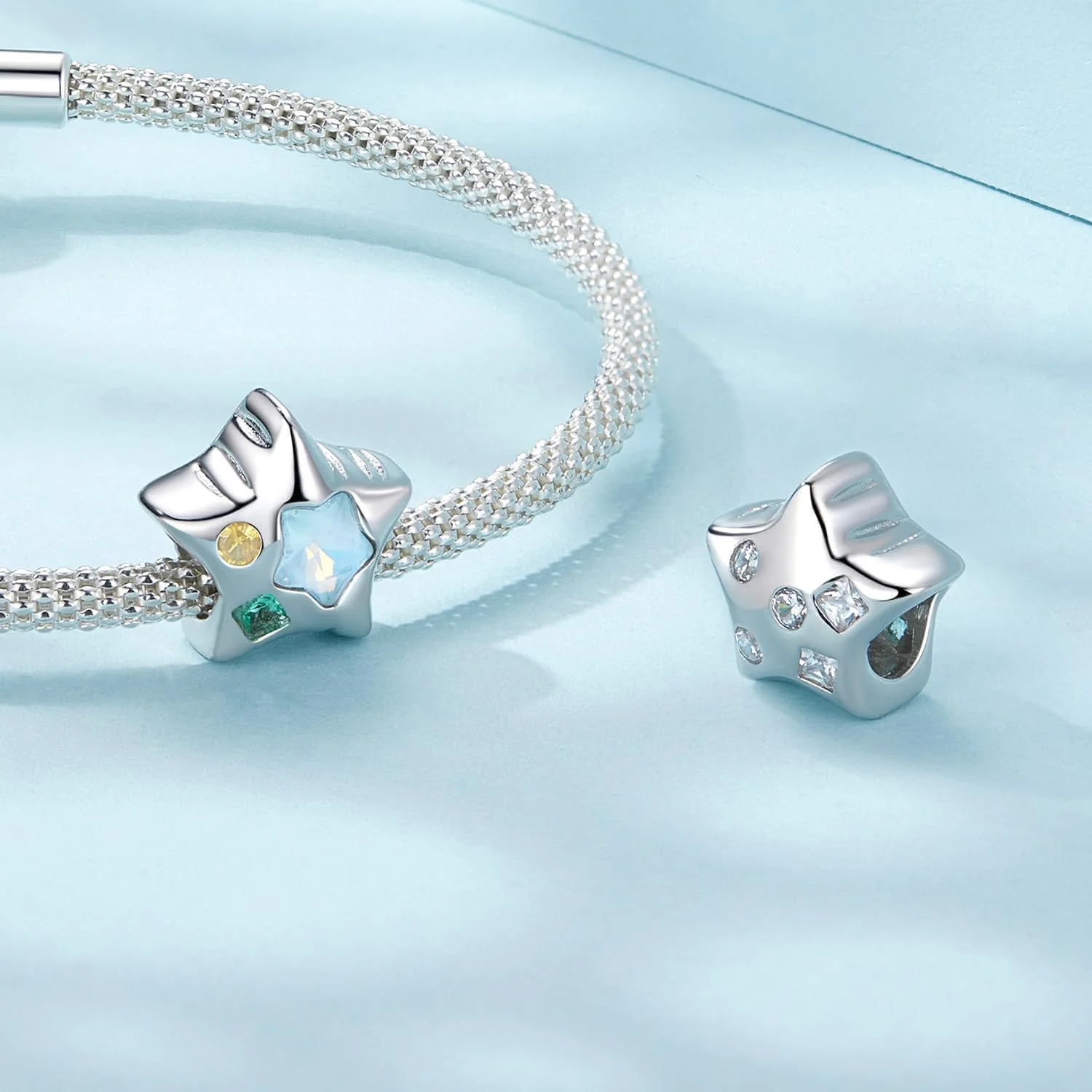 آویزهای نقره استرلینگ 925 طرح ستاره، مهره های چند منظوره برای دستبند و گردنبند، جواهرات لوکس مد روز هدیه برای زنان و نوجوانان - ایده آل برای جشن های جشنواره آویزهای نقره استرلینگ 925 طرح ستاره، مهره های چند منظوره برای دستبند و گردنبند، جواهرات لوکس مد روز هدیه برای زنان و نوجوانان - ایده آل برای جشن های جشنواره