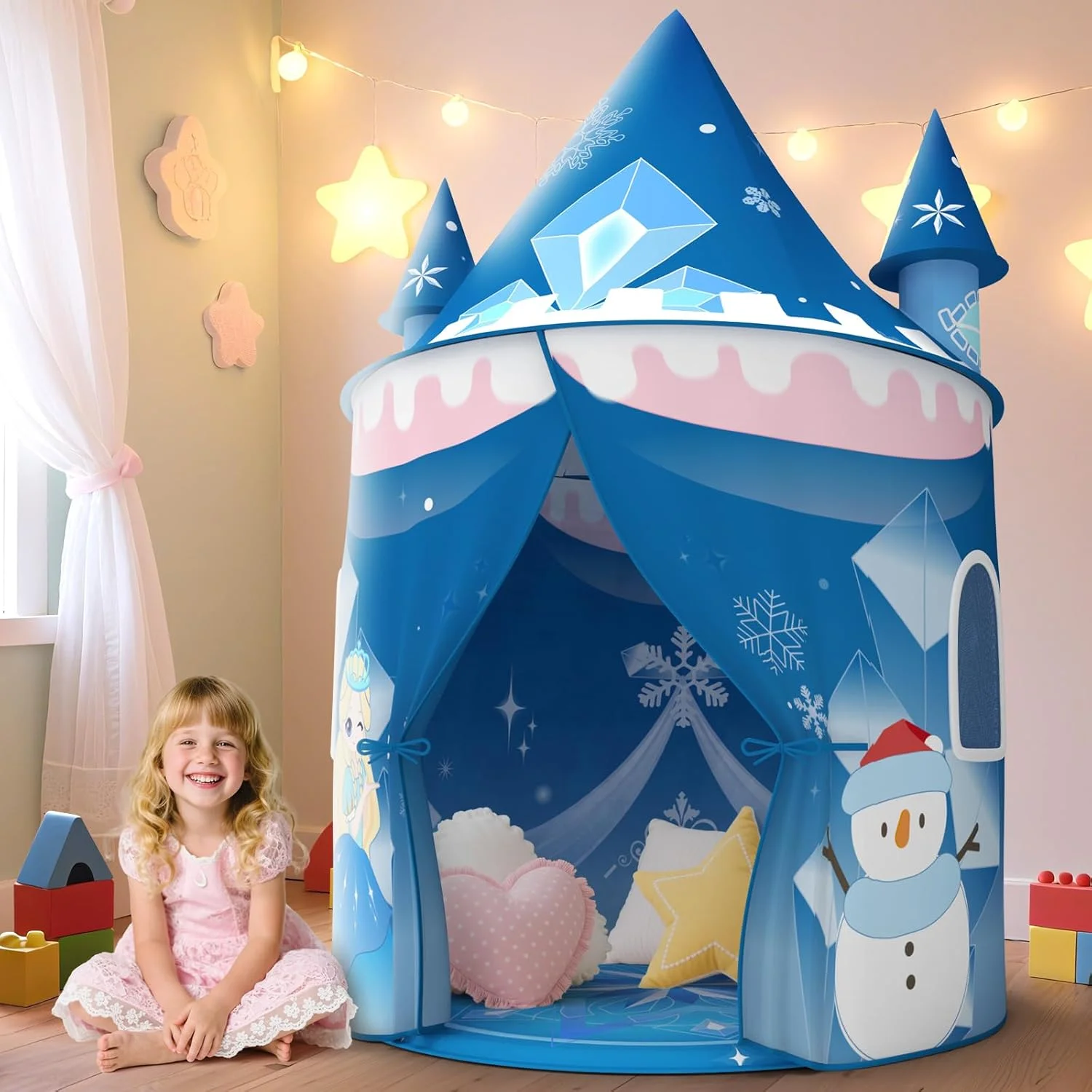 چادر بازی کودک Skirfy، چادر بازی بزرگ برای کودکان 3 سال به بالا، خانه بازی شاهزاده خانم سرپوشیده و روباز برای کودکان 3-5 4-6، هدیه کریسمس تولد شکرگزاری برای پسران دختران، آبی چادر بازی کودک Skirfy، چادر بازی بزرگ برای کودکان 3 سال به بالا، خانه بازی شاهزاده خانم سرپوشیده و روباز برای کودکان 3-5 4-6، هدیه کریسمس تولد شکرگزاری برای پسران دختران، آبی