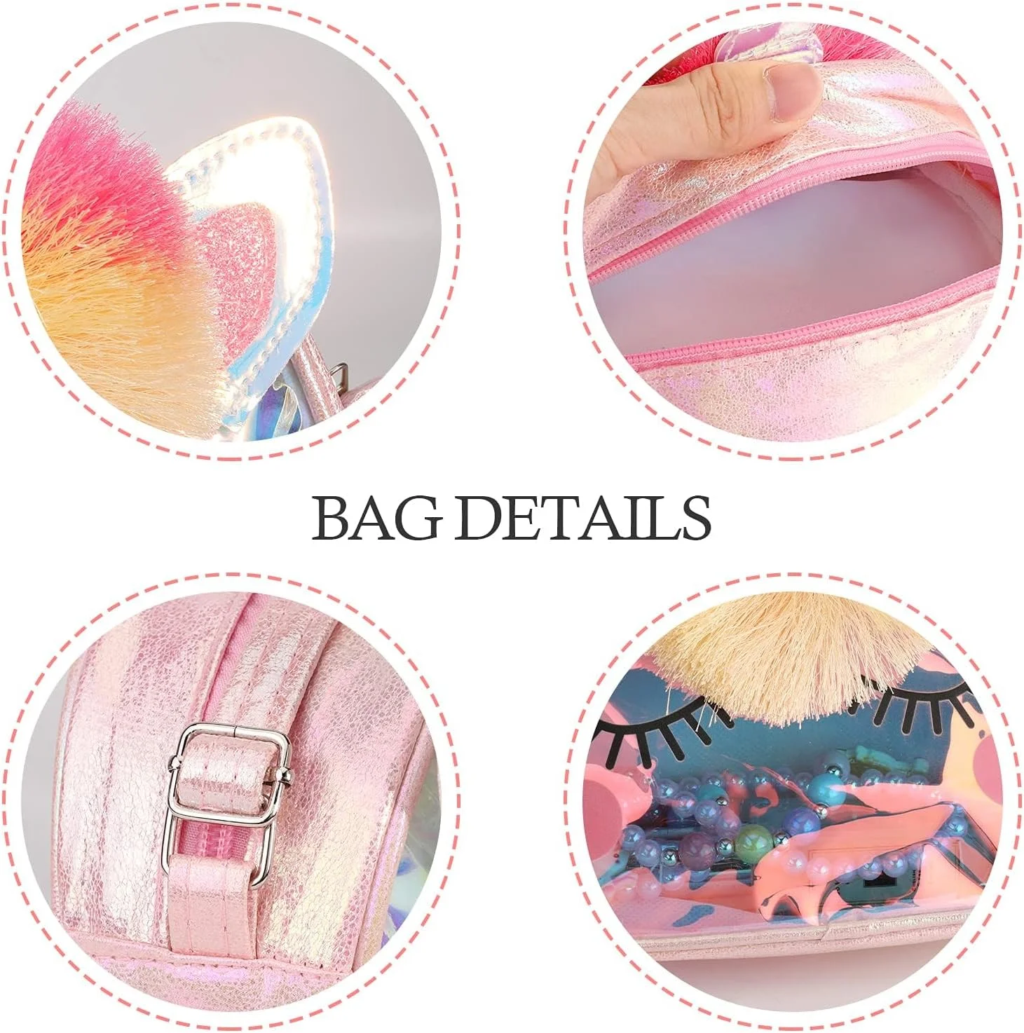 کیف دوشی تک شاخ Excefore، کیف پول با ست جواهرات دخترانه، گردنبند پرنسس تک شاخ، دستبند، انگشتر، گوشواره، لوازم جانبی کیف دستی، هدایای مهمانی جواهرات کیف دوشی تک شاخ Excefore، کیف پول با ست جواهرات دخترانه، گردنبند پرنسس تک شاخ، دستبند، انگشتر، گوشواره، لوازم جانبی کیف دستی، هدایای مهمانی جواهرات