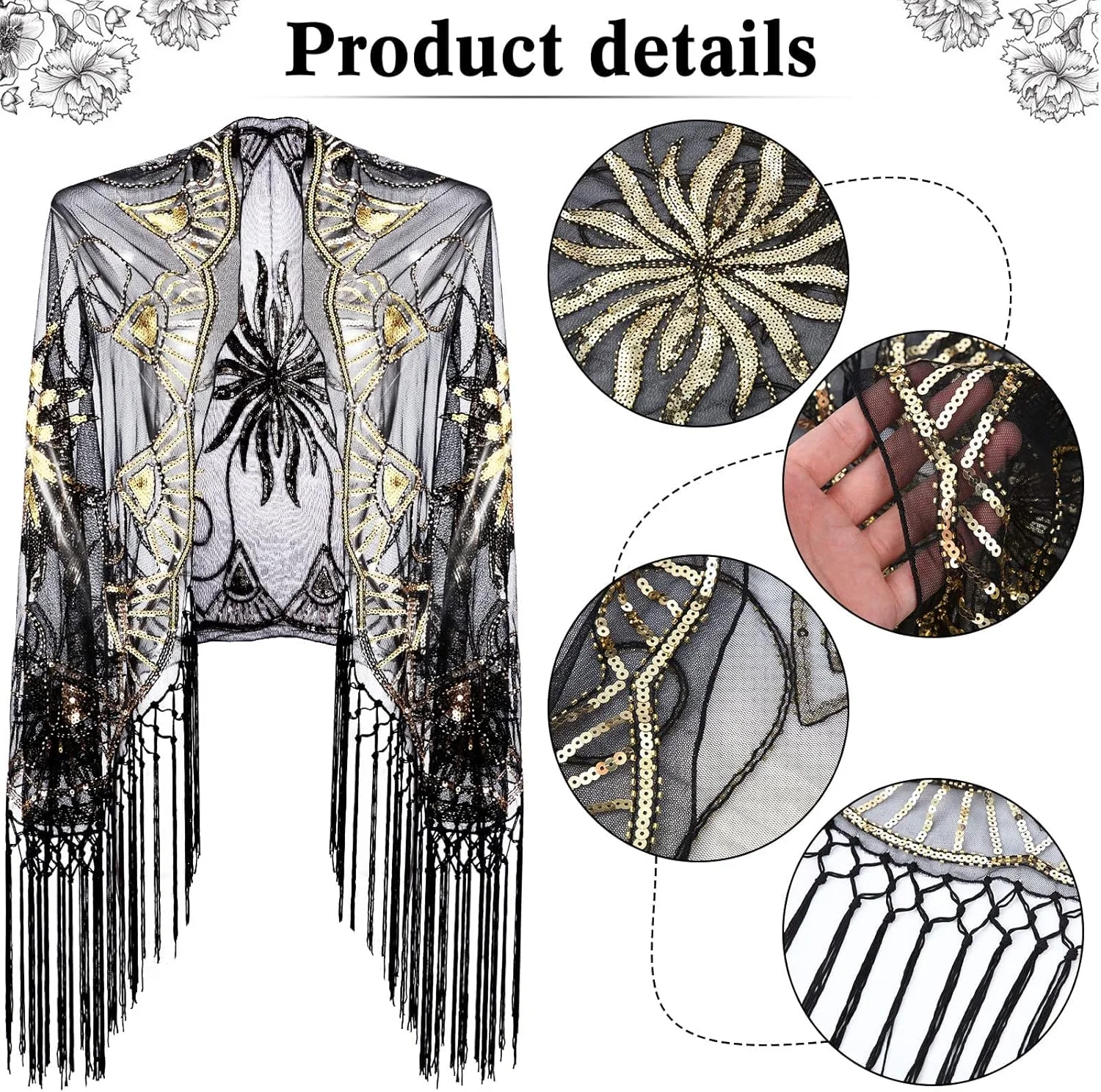 ست اکسسوری دهه 1920 Excefore، ست مهمانی هالووین، هدبند پردار فلیپر، گردنبند مروارید، گوشواره های نگین دار، دستکش، شال شنل مجلسی ریشه دار، اکسسوری های دهه 20 برای زنان و دختران ست اکسسوری دهه 1920 Excefore، ست مهمانی هالووین، هدبند پردار فلیپر، گردنبند مروارید، گوشواره های نگین دار، دستکش، شال شنل مجلسی ریشه دار، اکسسوری های دهه 20 برای زنان و دختران