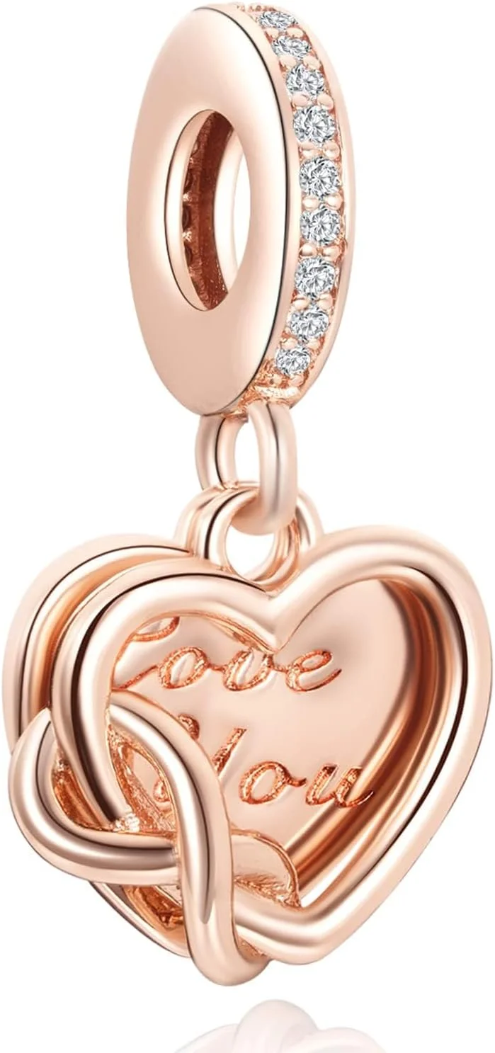 دستبندهای آویز دار برای هدیه روز مادر، آویزهای قلب عشق نقره استرلینگ 925 مناسب دستبند و گردنبند زنانه، زیورآلات آویز مناسب هدیه تولد برای مادر، زنان و دوست دختر دستبندهای آویز دار برای هدیه روز مادر، آویزهای قلب عشق نقره استرلینگ 925 مناسب دستبند و گردنبند زنانه، زیورآلات آویز مناسب هدیه تولد برای مادر، زنان و دوست دختر