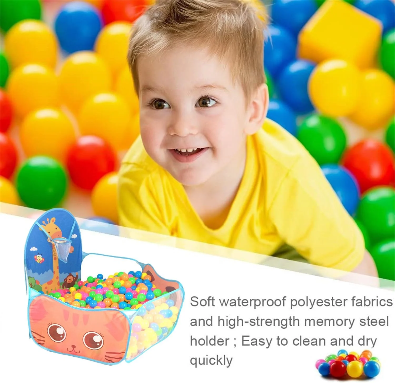 چادر توپ اقیانوسی سازگار با محیط زیست SKEIDO، استخر بازی تاشو برای کودکان، خانه اسباب بازی سرپوشیده نوزاد، استخر اسباب بازی زیبا برای کودکان، چادر چاپی (آبی) چادر توپ اقیانوسی سازگار با محیط زیست SKEIDO، استخر بازی تاشو برای کودکان، خانه اسباب بازی سرپوشیده نوزاد، استخر اسباب بازی زیبا برای کودکان، چادر چاپی (آبی)