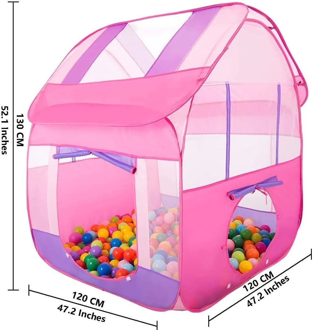چادر بازی کودک TKAS، خانه بازی کودکان، مناسب فضای داخلی و خارجی، طرح قلعه شاهزاده و پرنسس (صورتی-بنفش) چادر بازی کودک TKAS، خانه بازی کودکان، مناسب فضای داخلی و خارجی، طرح قلعه شاهزاده و پرنسس (صورتی-بنفش)