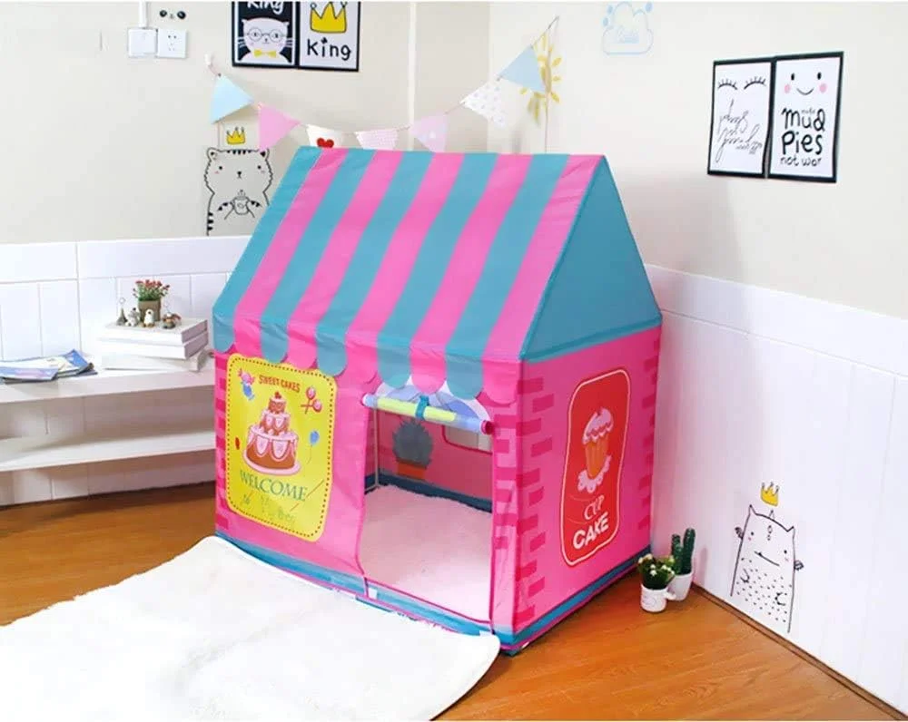 چادر بازی کودکانه TKAS، خانه بازی هدیه برای دختر و پسر، قلعه شاهزاده و پرنسس (خانه بازی صورتی) چادر بازی کودکانه TKAS، خانه بازی هدیه برای دختر و پسر، قلعه شاهزاده و پرنسس (خانه بازی صورتی)