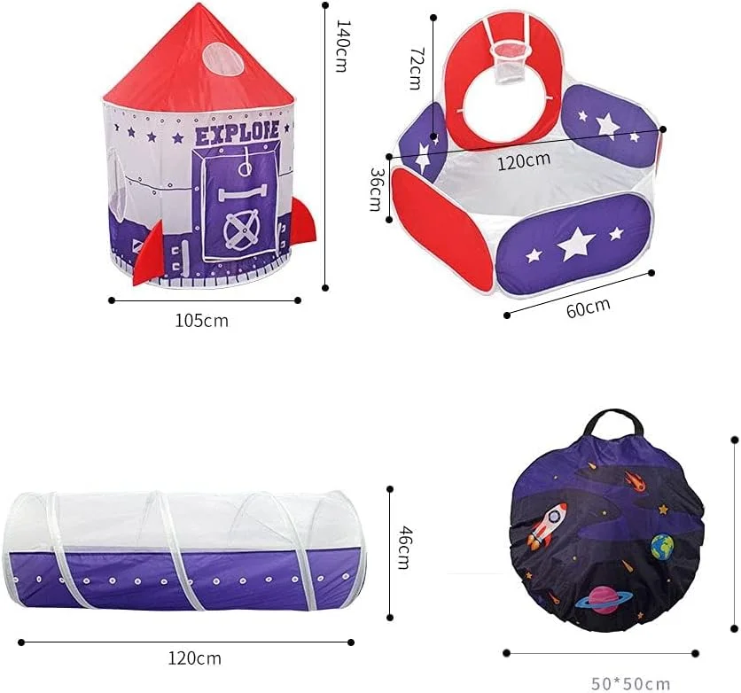 چادر بازی کودک تونل خزیدن استخر توپ حلقه بسکتبال طرح موشک فضایی مناسب فضای داخلی و خارجی اتاق بازی کودکان خانه بازی قلعه چادر بازی کودک تونل خزیدن استخر توپ حلقه بسکتبال طرح موشک فضایی مناسب فضای داخلی و خارجی اتاق بازی کودکان خانه بازی قلعه