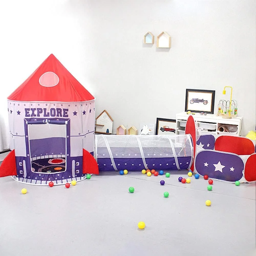چادر بازی کودک تونل خزیدن استخر توپ حلقه بسکتبال طرح موشک فضایی مناسب فضای داخلی و خارجی اتاق بازی کودکان خانه بازی قلعه چادر بازی کودک تونل خزیدن استخر توپ حلقه بسکتبال طرح موشک فضایی مناسب فضای داخلی و خارجی اتاق بازی کودکان خانه بازی قلعه
