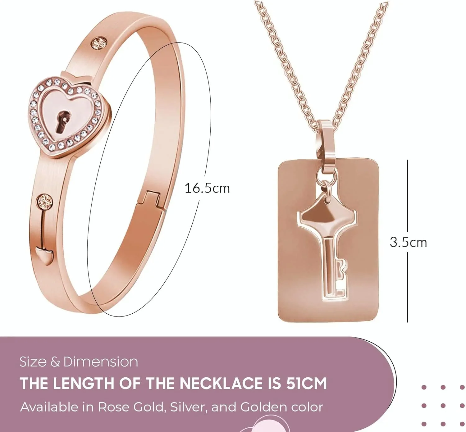 دستبند قفل قلب اکسفور و گردنبند آویز کلید، جعبه هدیه روز ولنتاین، کریسمس، تولد برای مردان و زنان دستبند قفل قلب اکسفور و گردنبند آویز کلید، جعبه هدیه روز ولنتاین، کریسمس، تولد برای مردان و زنان