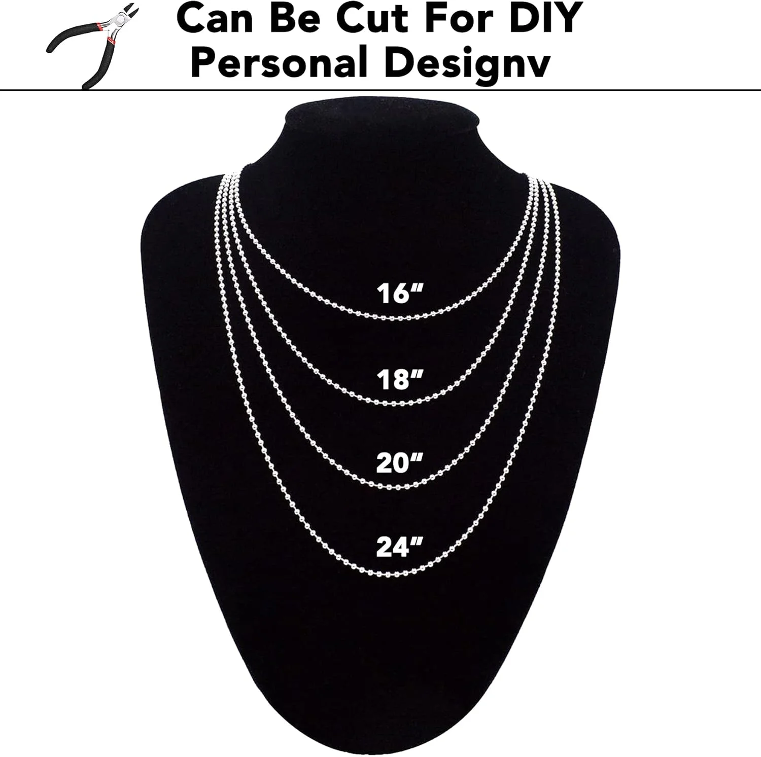 زنجیر توپی اکسفور، گردنبند زنجیری استیل ضد زنگ 10 متری با 20 عدد بست اتصال دهنده برای ساخت جواهرات، دستبند، صنایع دستی نظامی - زنجیر کششی فلزی نقره ای زنجیر توپی اکسفور، گردنبند زنجیری استیل ضد زنگ 10 متری با 20 عدد بست اتصال دهنده برای ساخت جواهرات، دستبند، صنایع دستی نظامی - زنجیر کششی فلزی نقره ای