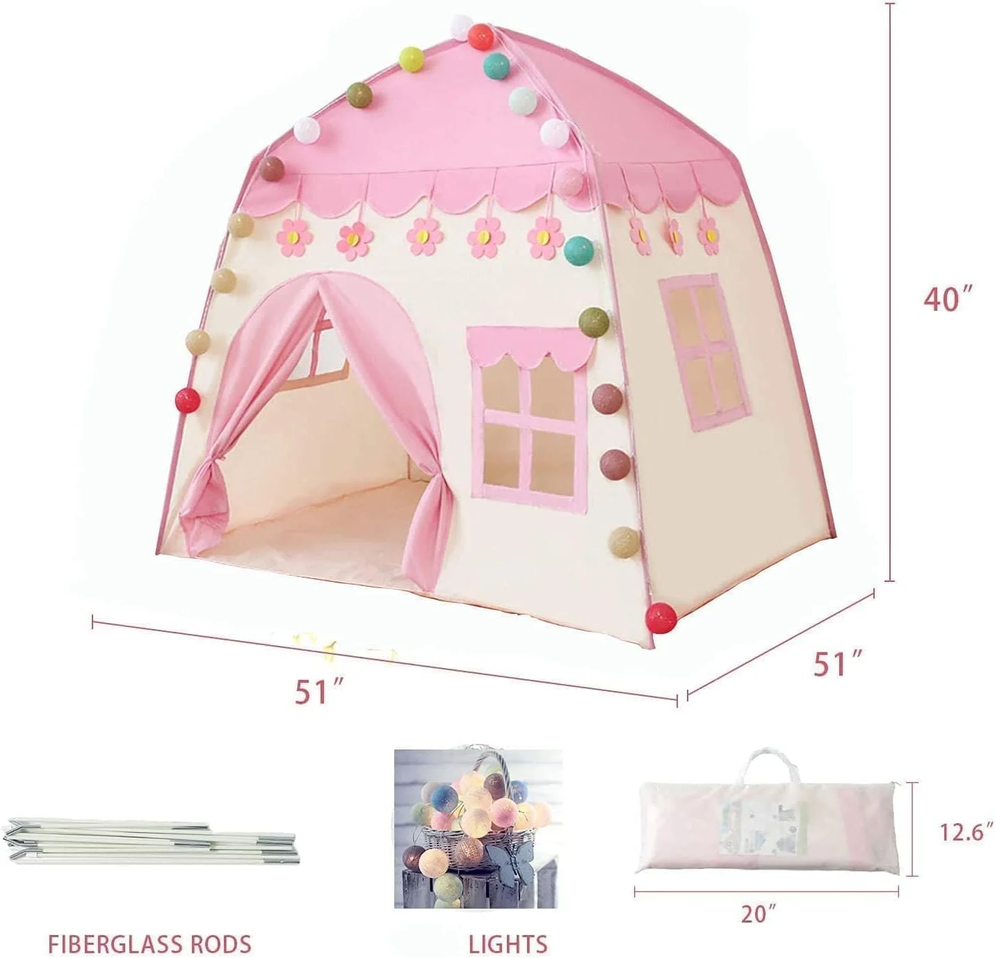 چادر پرنسس دخترانه، بهترین خانه بازی سرپوشیده و فضای باز برای کودکان، هدیه تولد ایده آل با توپ نوردار و اتاق گل چادر پرنسس دخترانه، بهترین خانه بازی سرپوشیده و فضای باز برای کودکان، هدیه تولد ایده آل با توپ نوردار و اتاق گل