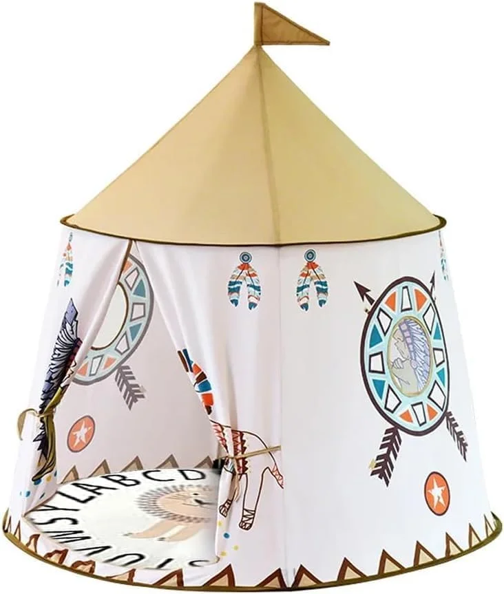 چادر تیپی کودکانه RefeNG برای دختران به همراه چراغ ستاره ای LED، قلعه پرنسس صورتی از جنس پارچه آکسفورد، چادر بازی تاشو کودکانه مناسب فضای داخلی و خارجی به همراه کیف حمل برای کودکان نوپا 3، 4، 5 و 6 ساله چادر تیپی کودکانه RefeNG برای دختران به همراه چراغ ستاره ای LED، قلعه پرنسس صورتی از جنس پارچه آکسفورد، چادر بازی تاشو کودکانه مناسب فضای داخلی و خارجی به همراه کیف حمل برای کودکان نوپا 3، 4، 5 و 6 ساله