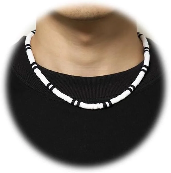 گردنبند صدف پوکا Excefore برای مردان و زنان، جواهرات موج سواری ساحلی بوهو، آویز صدف نارگیل طبیعی، اکسسوری تابستانی سفید و قهوه ای دست ساز، گردنبند صدف قبیله ای