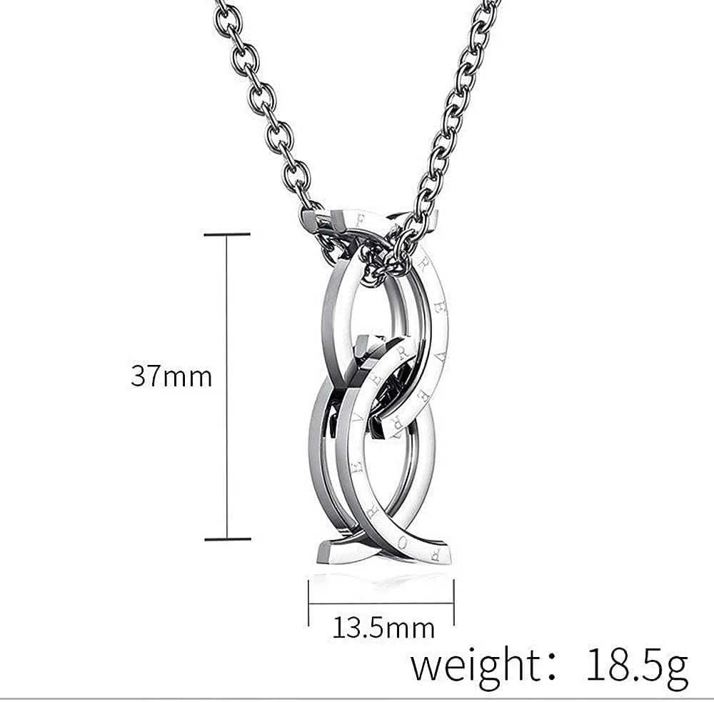 گردنبند حلقه ای تغییر شکل پذیر Excefore، گردنبند آویز دست ساز وینتیج، گردنبند های مد روز ضد اضطراب، گردنبند قابل تنظیم زوجین برای مردان گردنبند حلقه ای تغییر شکل پذیر Excefore، گردنبند آویز دست ساز وینتیج، گردنبند های مد روز ضد اضطراب، گردنبند قابل تنظیم زوجین برای مردان