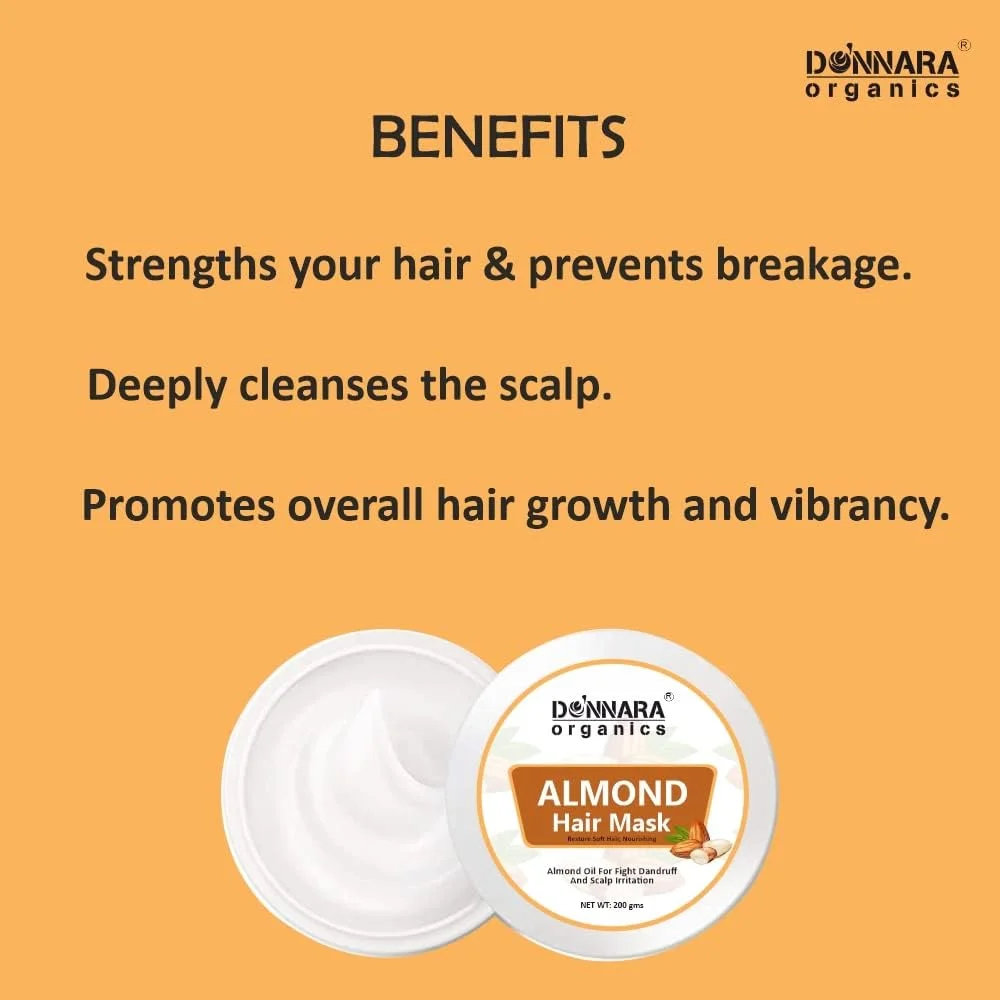 ماسک مو پروتئین بادام ارگانیک Donnara | ترمیم موهای آسیب دیده و زبر | احیای نرمی و درخشش طبیعی بسته 4 عددی 200 گرمی (800 گرم) ماسک مو پروتئین بادام ارگانیک Donnara | ترمیم موهای آسیب دیده و زبر | احیای نرمی و درخشش طبیعی بسته 4 عددی 200 گرمی (800 گرم)