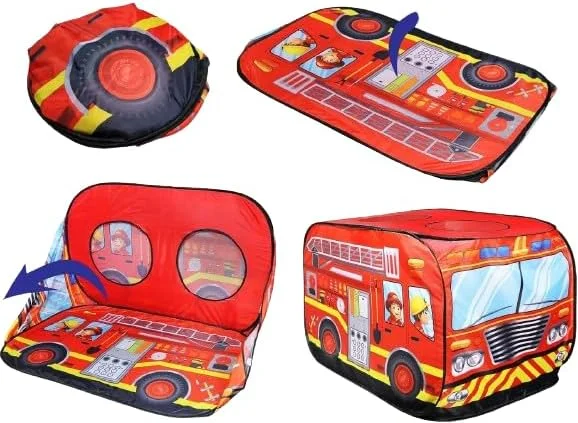 چادر بازی ماشین آتش نشانی کودک، خانه بازی اسباب بازی سرپوشیده، چادر بازی تاشو برای پسران و دختران 0 تا 9 سال توسط Wonderblue چادر بازی ماشین آتش نشانی کودک، خانه بازی اسباب بازی سرپوشیده، چادر بازی تاشو برای پسران و دختران 0 تا 9 سال توسط Wonderblue