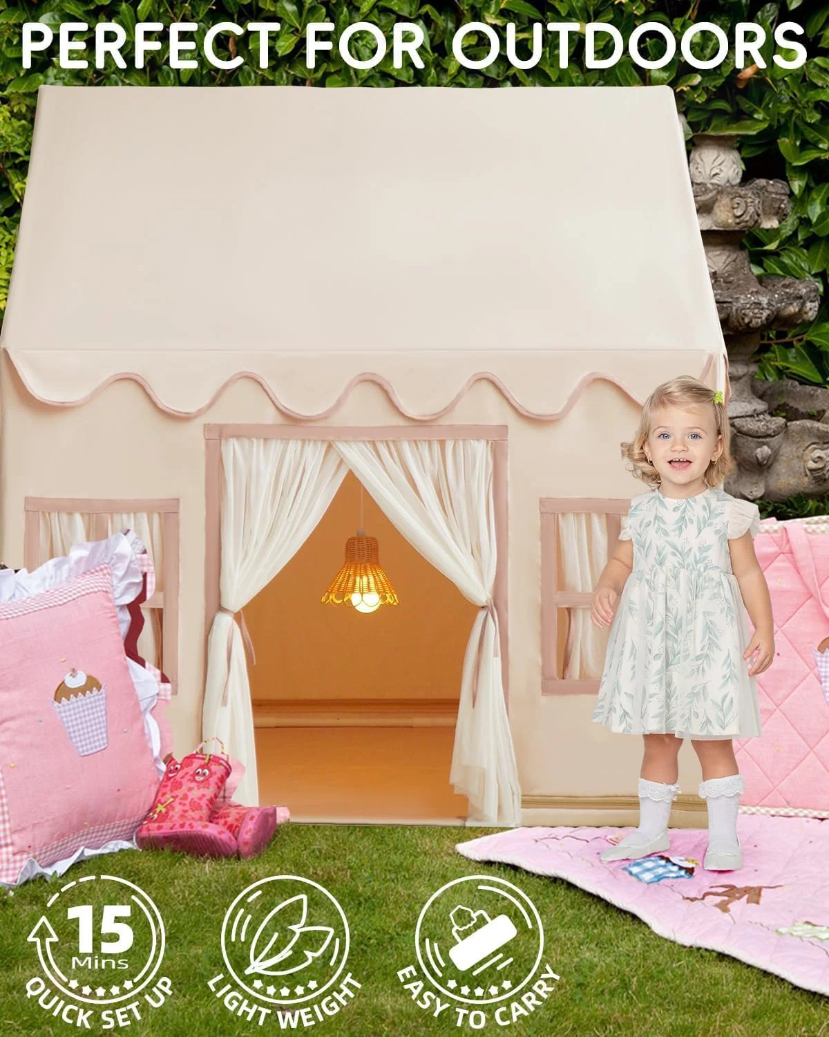 چادر بازی بزرگ کودکان VUCATIN، خانه چادری کودکان مناسب فضای داخلی، چادر بازی کودک نوپا به همراه زیرانداز، بنر، چراغ، خانه بازی کمپینگ مناسب فضای باز، اسباب بازی اتاق برای پسران و دختران با دکوراسیون مهمانی 3-10 ساله (1) چادر بازی بزرگ کودکان VUCATIN، خانه چادری کودکان مناسب فضای داخلی، چادر بازی کودک نوپا به همراه زیرانداز، بنر، چراغ، خانه بازی کمپینگ مناسب فضای باز، اسباب بازی اتاق برای پسران و دختران با دکوراسیون مهمانی 3-10 ساله (1)