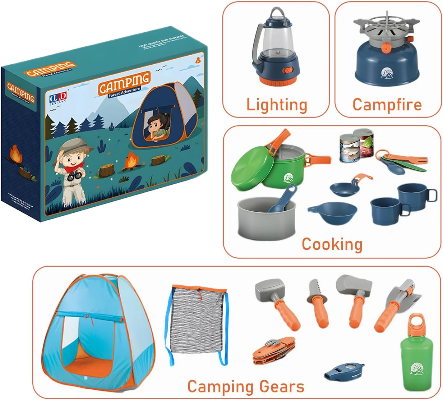 مجموعه 26 تکه اسباب بازی کمپینگ کودکان TOYBY با چادر، مجموعه بازی ماجراجویی کودکان نوپا برای پسران، اسباب بازی های تجهیزات کمپینگ برای بازی وانمودی سرپوشیده و فضای باز کودکان، ایده هدیه برای پسران و دختران 3، 4، 5، 6 ساله تولد کریسمس مجموعه 26 تکه اسباب بازی کمپینگ کودکان TOYBY با چادر، مجموعه بازی ماجراجویی کودکان نوپا برای پسران، اسباب بازی های تجهیزات کمپینگ برای بازی وانمودی سرپوشیده و فضای باز کودکان، ایده هدیه برای پسران و دختران 3، 4، 5، 6 ساله تولد کریسمس