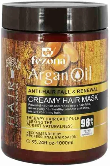 ماسک مو کراتینه و روغن آرگان FEZONA حجم 1000 میلی لیتر ماسک مو کراتینه و روغن آرگان FEZONA حجم 1000 میلی لیتر