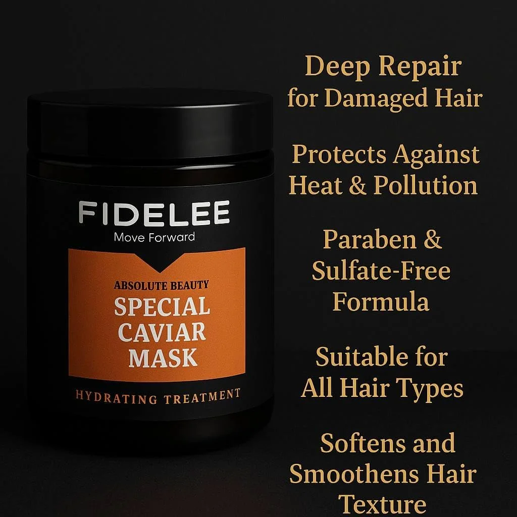 ماسک مو کراتین و خاویار فیدلی – درمان ترمیم کننده و آبرسان عمیق برای موهای آسیب دیده و وز – بدون سولفات – ساخت ترکیه – 500 میلی لیتر ماسک مو کراتین و خاویار فیدلی – درمان ترمیم کننده و آبرسان عمیق برای موهای آسیب دیده و وز – بدون سولفات – ساخت ترکیه – 500 میلی لیتر