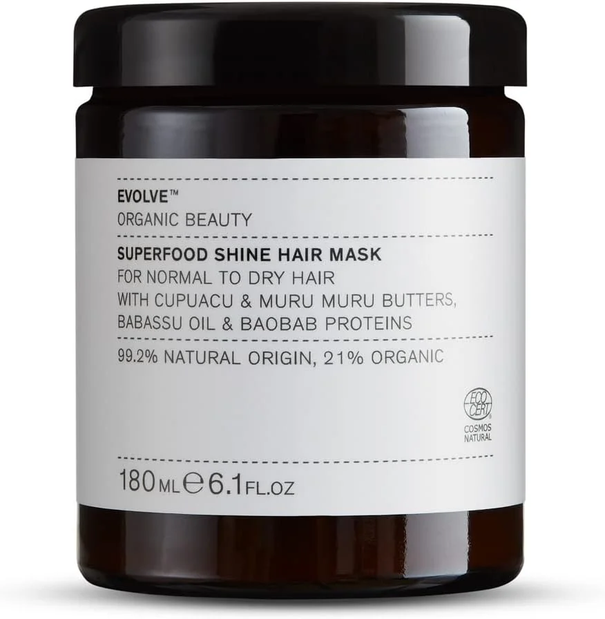 ایوالو ارگانیک بیوتی - ماسک مو آبرسان و درخشان کننده سوپرفود طبیعی | تولید محدود، زیبایی پاک و وگان (180 میلی لیتر)