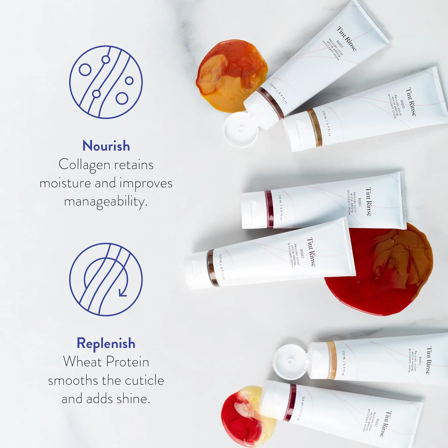 تقویت کننده رنگ مو eSalon - تونر و تقویت کننده مو - ماسک حرفه ای - قابل استفاده با شامپو و نرم کننده (بژ گرم)