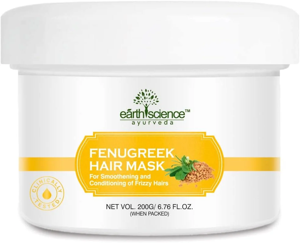 ماسک مو شنبلیله Earth Science Ayurveda، ضد وز و تقویت کننده مو برای آقایان و بانوان - بسته 1 عددی