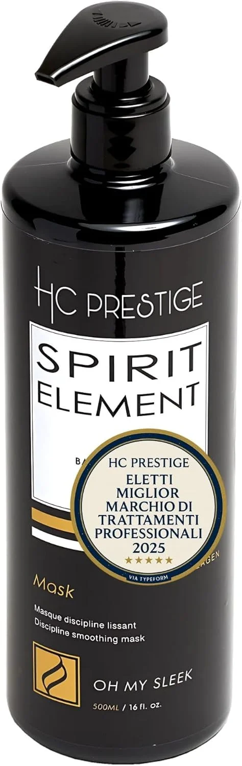 اچ سی پرستیژ اوه مای اسلیک - ماسک صاف کننده مو برای موهای خشک و آسیب دیده 500 میلی لیتر - کراتین و کلاژن دریایی مراقبت عمیق - ساخت فرانسه - بدون سولفات برای موهای فر