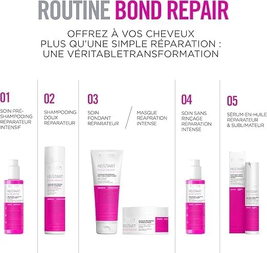 ماسک ترمیم کننده پیوند موی رولون پروفشنال RE/START - ماسک فشرده ترمیم کننده آسیب، 250 میلی لیتر، بدون سیلیکون، ماسک موی وگان برای موهای آسیب دیده، ترمیم کننده آسیب مو، مراقبت عمیق