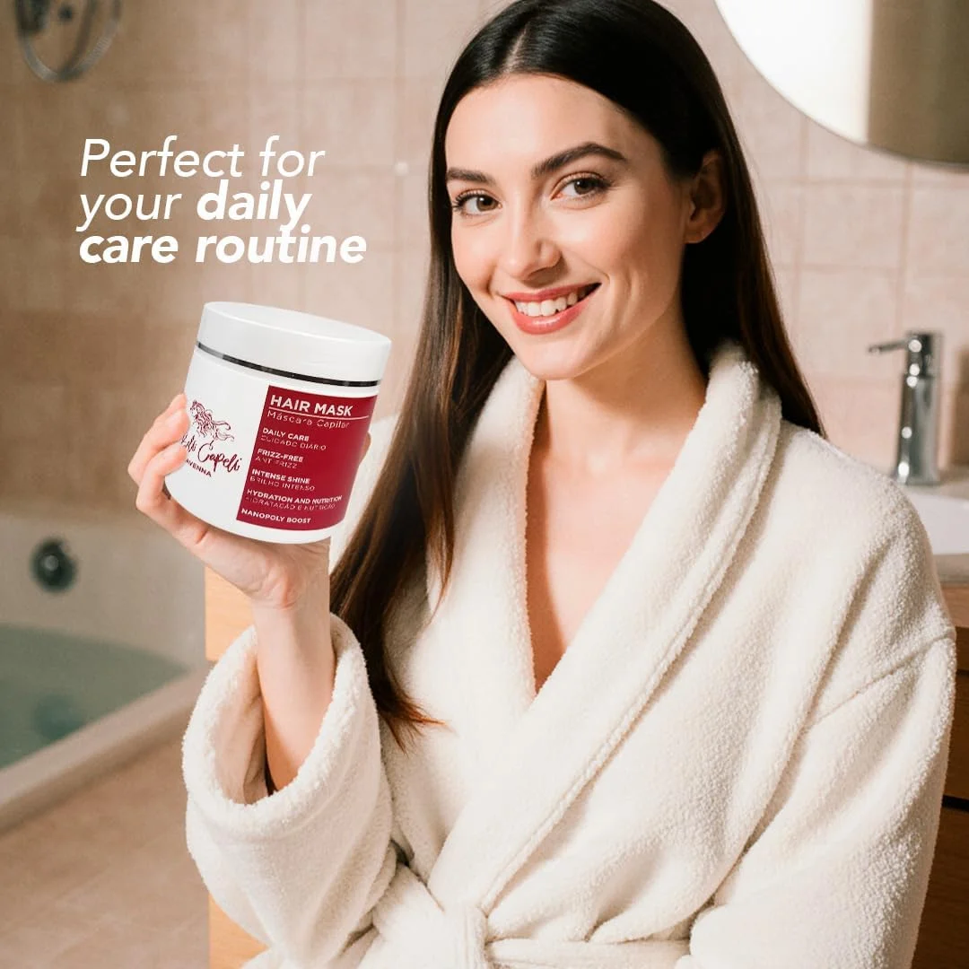 ماسک موی راونا آی بلی کاپلی با آلوئه ورا - نرم کننده عمیق برای درمان موهای خشک و آسیب دیده - آبرسان، ترمیم کننده و مغذی - برای انواع مو - ماسکاریا پارا ال کابلو (500 گرم)