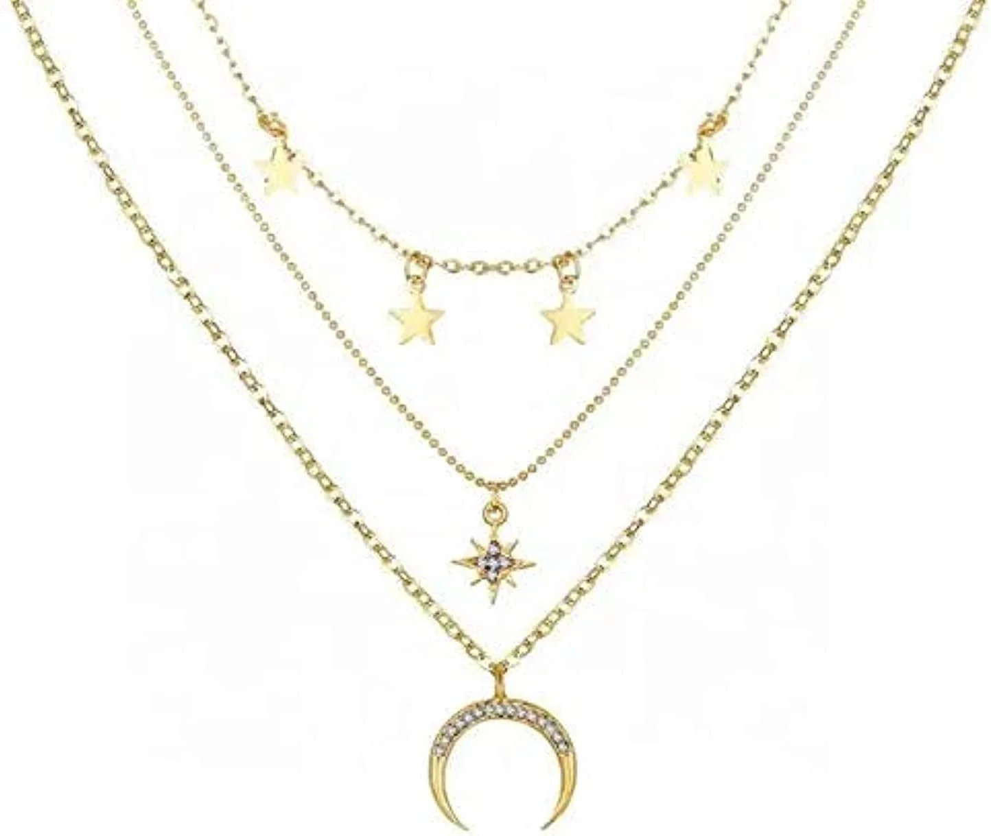 یوولا جواهرات گردنبند آویز شیک زنانه برای زنان و دختران (طلایی) (YBNK_5809)