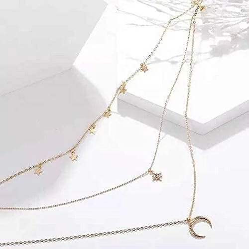 یوولا جواهرات گردنبند آویز شیک زنانه برای زنان و دختران (طلایی) (YBNK_5809) یوولا جواهرات گردنبند آویز شیک زنانه برای زنان و دختران (طلایی) (YBNK_5809)