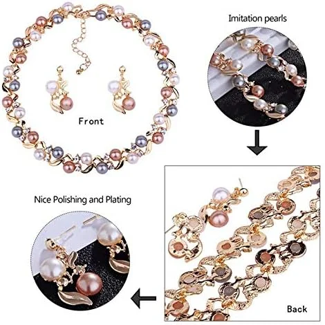 ست جواهرات گردنبند شیک YouBella، ست جواهرات روکش شده برای زنان