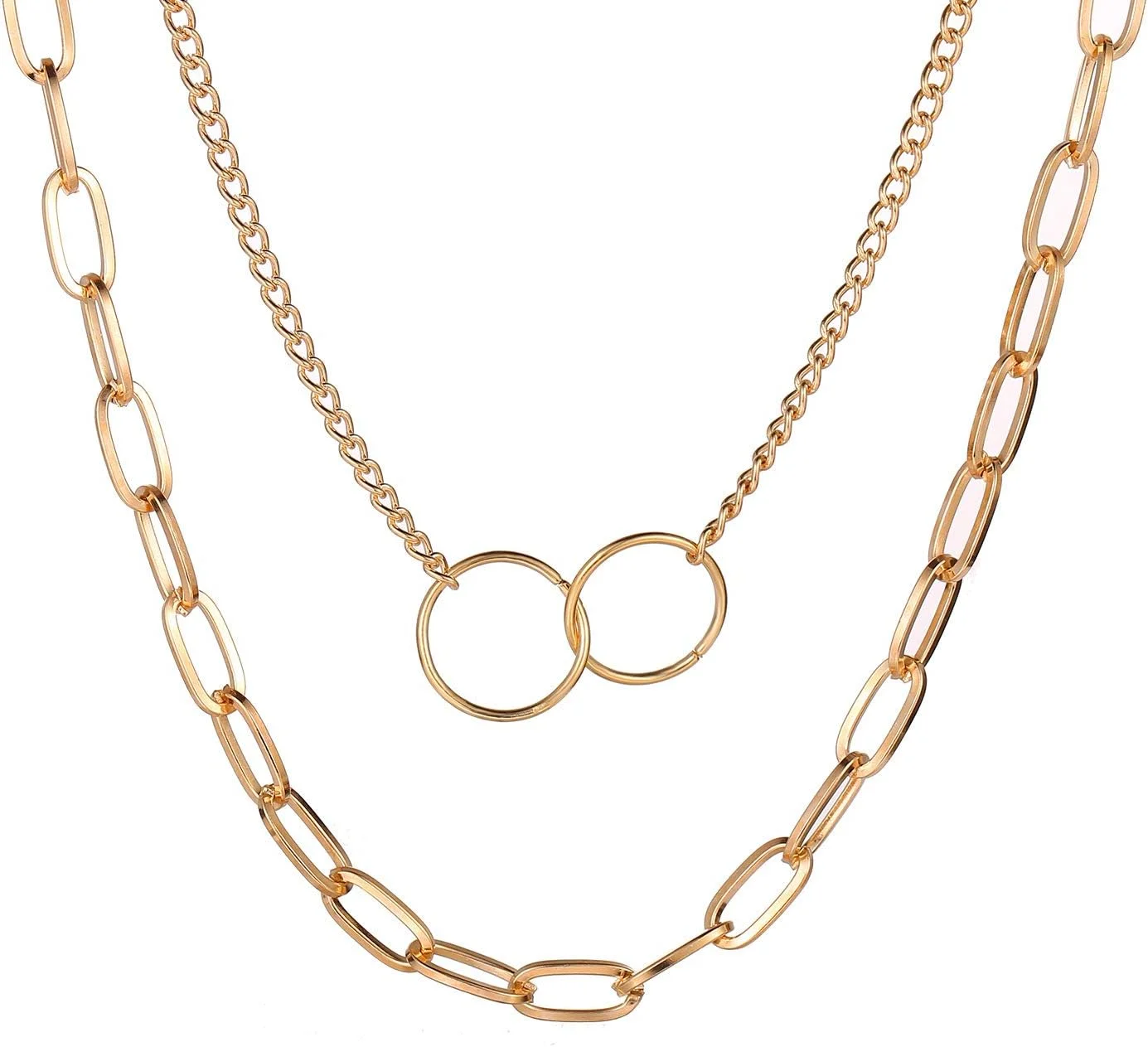 گردنبند آویز شیک زنانه YouBella Jewellery برای زنان و دختران (طلایی) (YBNK_5821)، متوسط