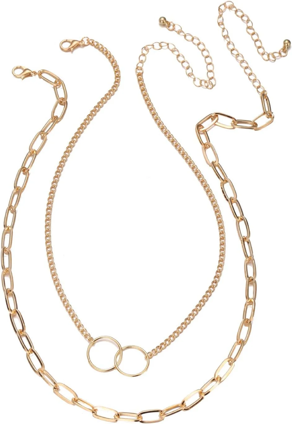 گردنبند آویز شیک زنانه YouBella Jewellery برای زنان و دختران (طلایی) (YBNK_5821)، متوسط