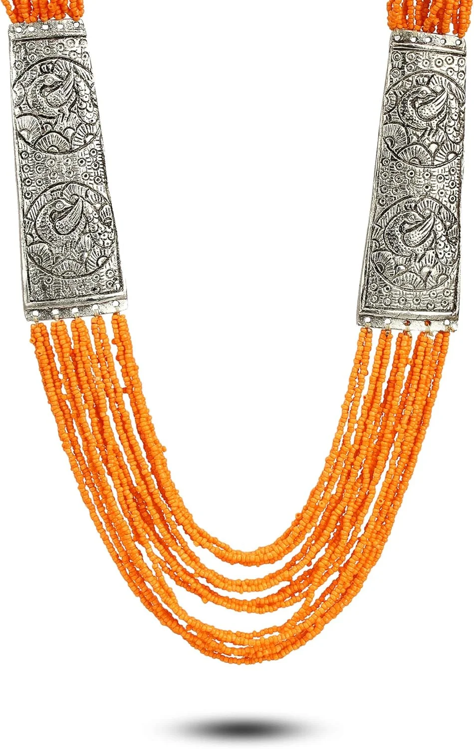 یوBella زیورآلات مد گردنبند و گوشواره طرح نقره ای آلمانی باستانی با نخ پنبه ای قبیله ای برای زنان و دختران.(هدیه ویژه ولنتاین).